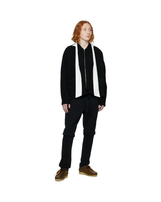 Greg Lauren Black Drawstring Lounge Pants for men
