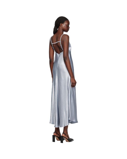 MM by Max Mara Black Blue Baden Midi Dress