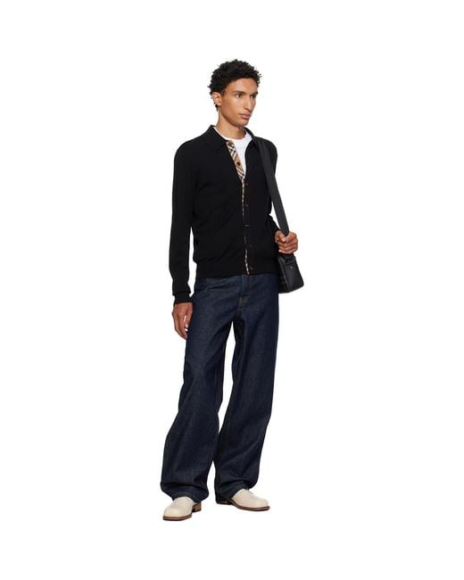 Burberry Black Wool Cardigan for men