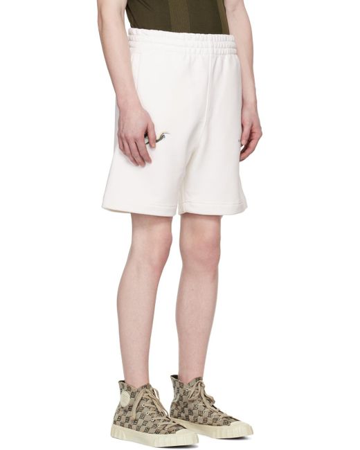 M I S B H V Natural Off-white Art Department Shorts for men