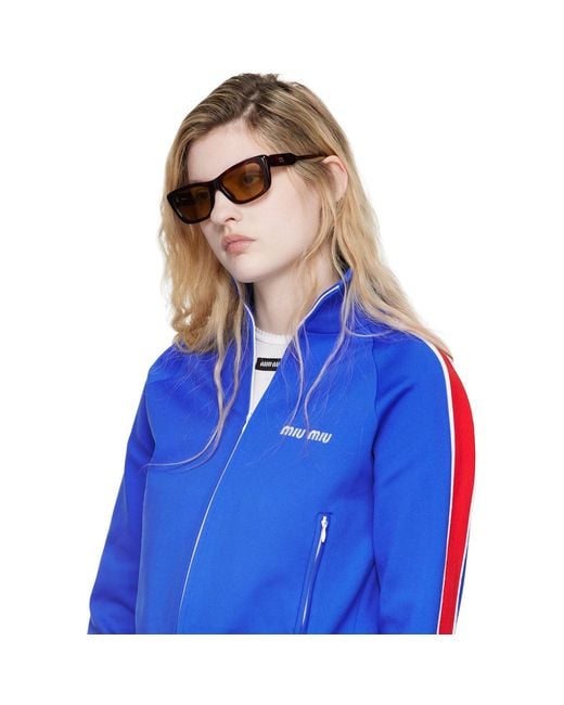 Miu Miu Brown Cat-Eye Sunglasses