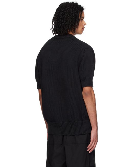 Jil Sander Black Crewneck Sweater for men
