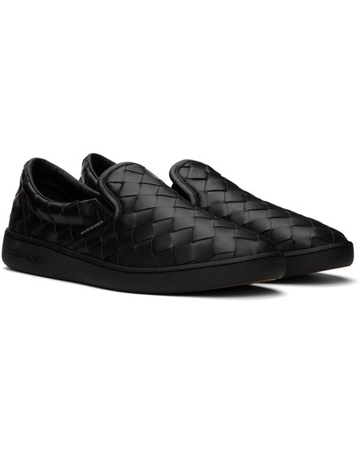 Bottega Veneta Black Sawyer Slip-on Sneakers for men