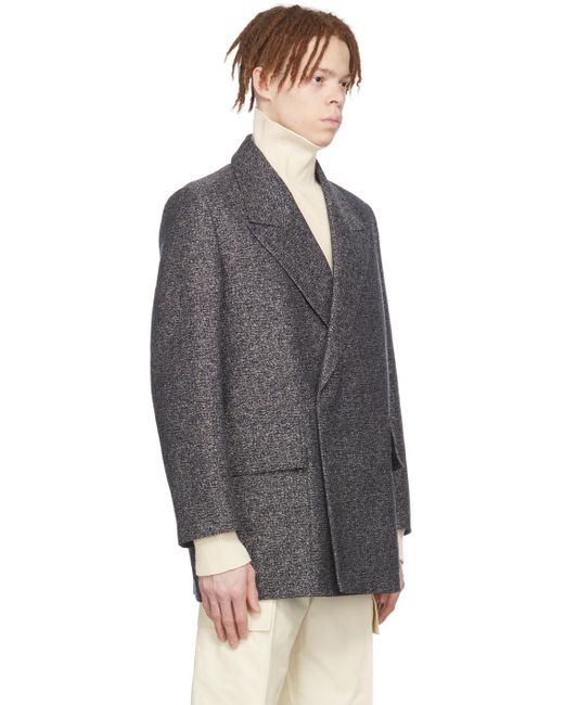 メンズ Jil Sander Ssense限定 ブルー コットン コート Multicolor