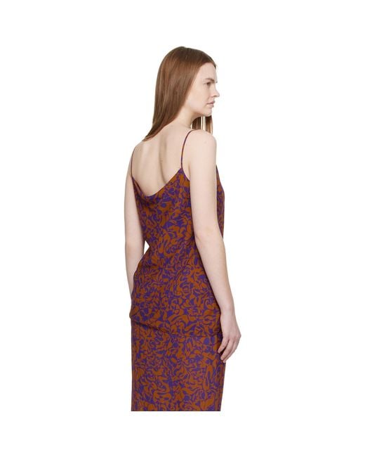 Dries Van Noten Red Pattern Camisole