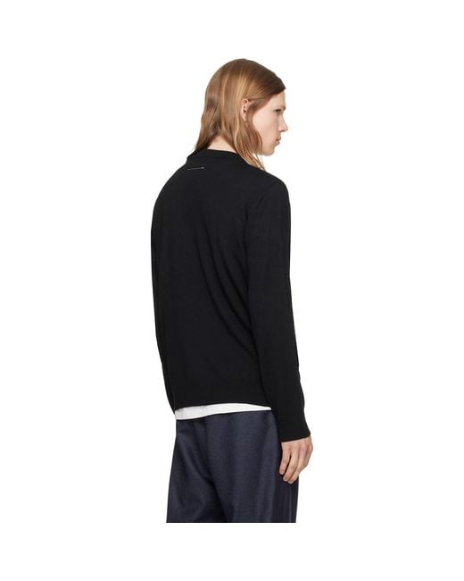 MM6 by Maison Margiela Black Wool Sweater for men