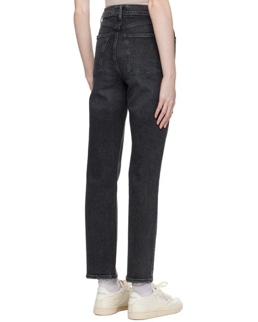 Agolde Black Stovepipe Jeans
