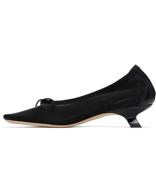 Simone Rocha Black Mesh Ballerina Heels
