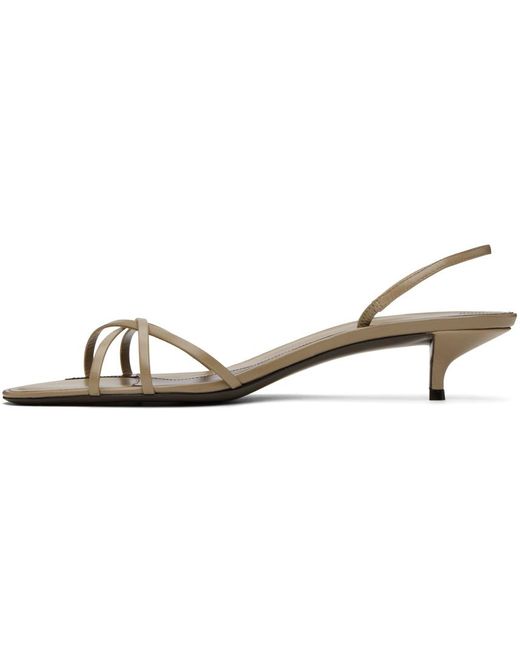 The Row Black Taupe Harlow 35 Heeled Sandals