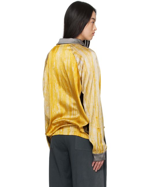 Polo Jaune À Motif D'Éclaboussures Serapis en coloris Orange
