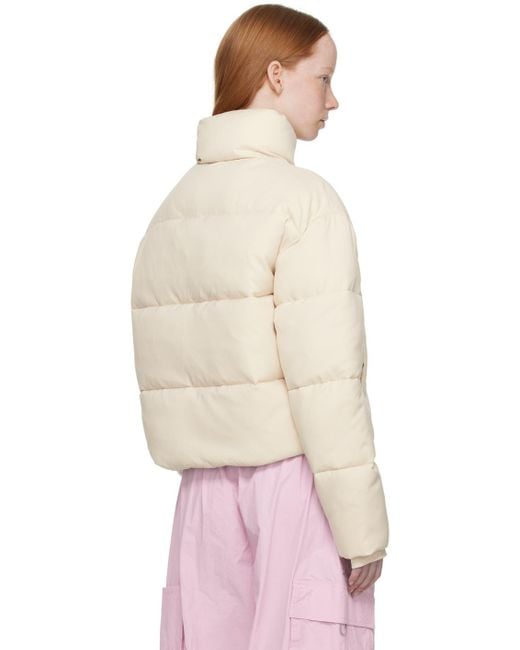 GIRLFRIEND COLLECTIVE Natural Off- Cropped Puffer Jacket