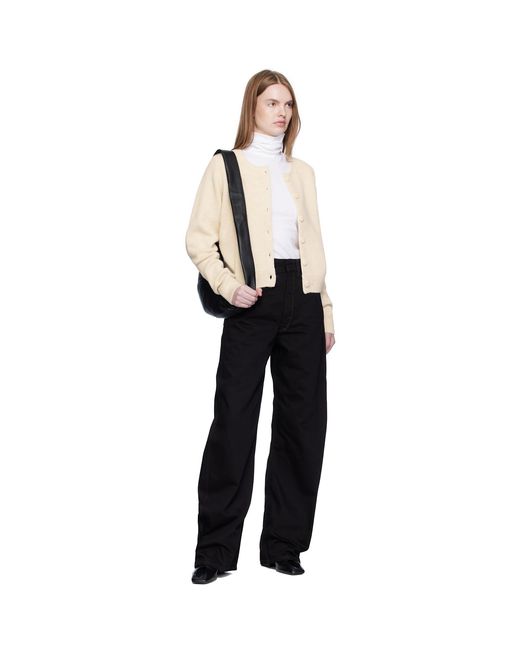 Lemaire Black Off- Alpaca Cardigan