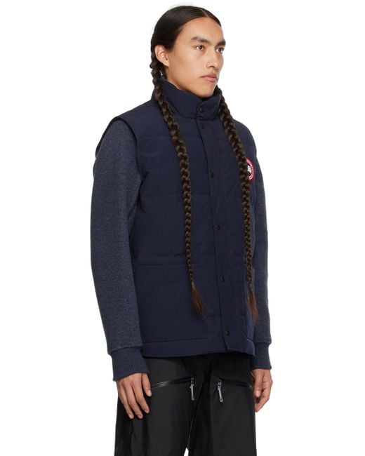 Veste freestyle bleu marine rembourrée en duvet Canada Goose pour homme en coloris Blue