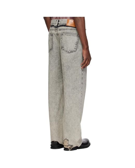 MMIC Black Off Jeans for men