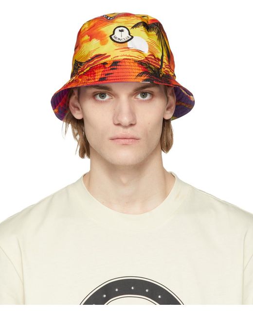 Moncler Genius Synthetic 8 Moncler Palm Angels Reversible Palm Bucket ...