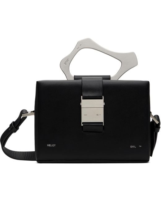HELIOT EMIL Black Solely Box Bag for men