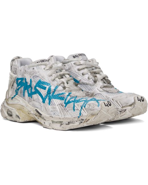 Balenciaga Black Off- Runner Graffiti Sneakers for men