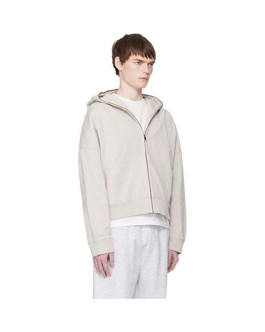 Entire studios White Off- Eternal Zip Hoodie for men