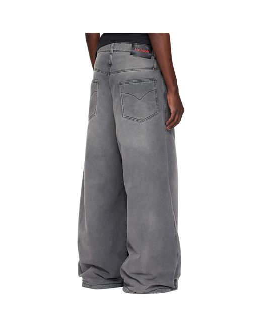 Lu'u Dan Black Wadded Jeans for men