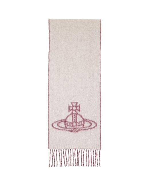 Vivienne Westwood Purple Burgundy Double Face Scarf