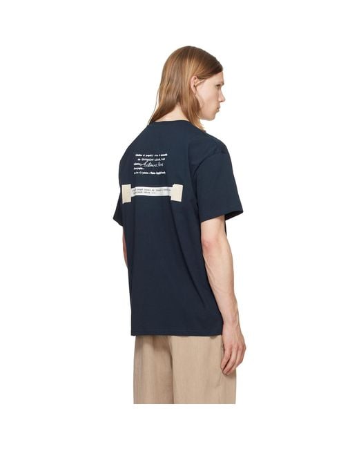 Givenchy Blue Archives Print Cotton T-Shirt for men