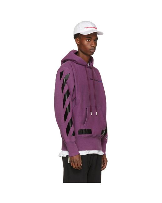 Off White Virgil Abloh x Champion Hoodie - Medium – Elite Heat