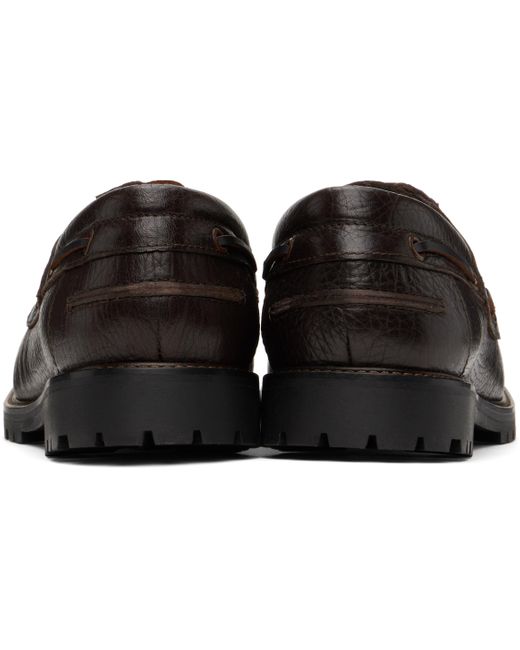 メンズ Studio Nicholson ブラウン Guston デッキシューズ Black