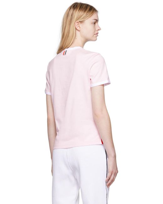 Thom Browne Pink Ringer T-shirt