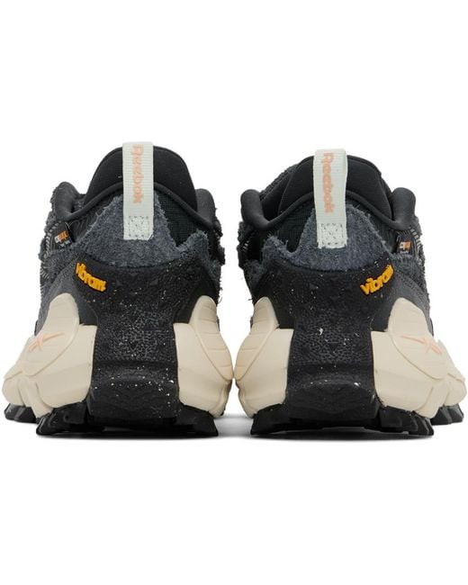 Reebok Black & Gray Zig Kinetica 2.5 Edge Sneakers
