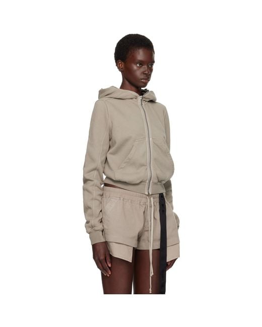 Rick Owens Natural Tower Small Hoodie
