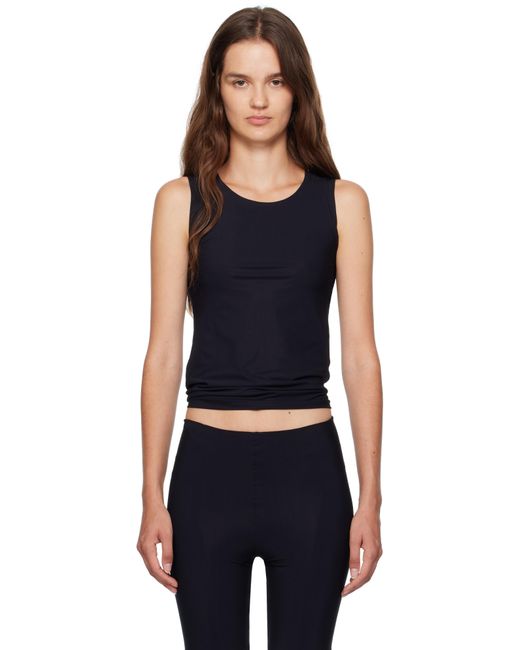 Jil Sander Black Round Neck Sleeveless Tank Top