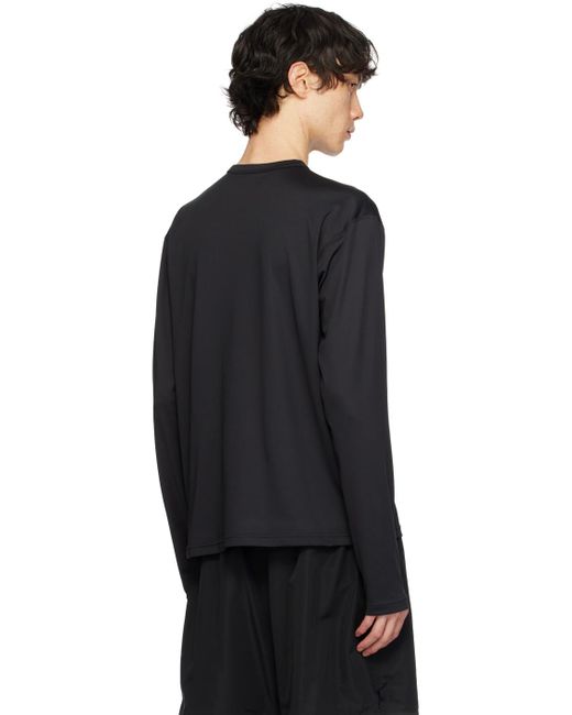 Jil Sander Black Printed Long Sleeve T-shirt for men