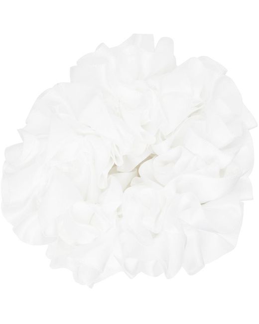 Maryam Nassir Zadeh White Carnation Scrunchie