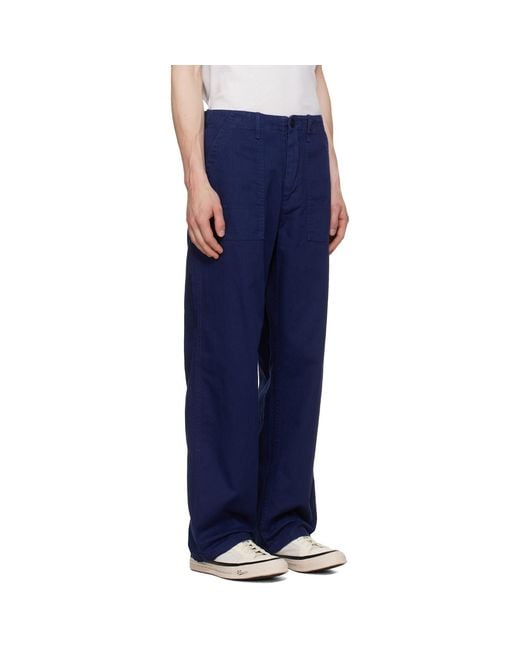 Nudie Jeans Blue Tuff Tony Trousers for men