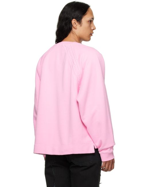 Acne Pink Tape Sweatshirt for men