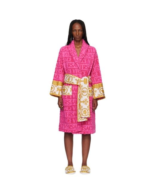 Versace Pink 'I Heart Baroque' Bathrobe