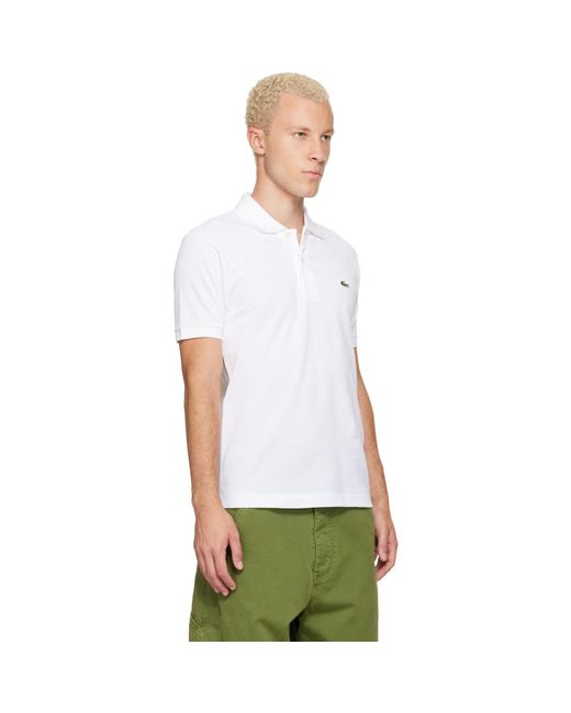 Lacoste White Classic Fit Original L.12.12 Polo for men