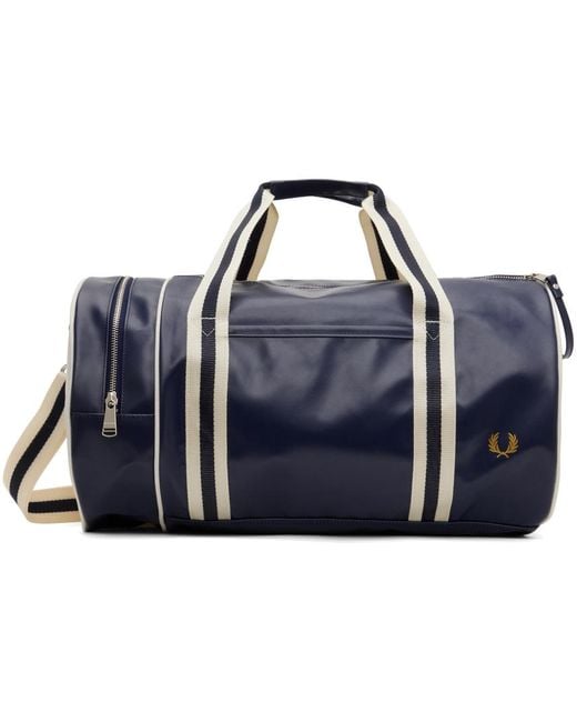 Fred Perry Black F Perry Blue Classic Barrel Bag for men