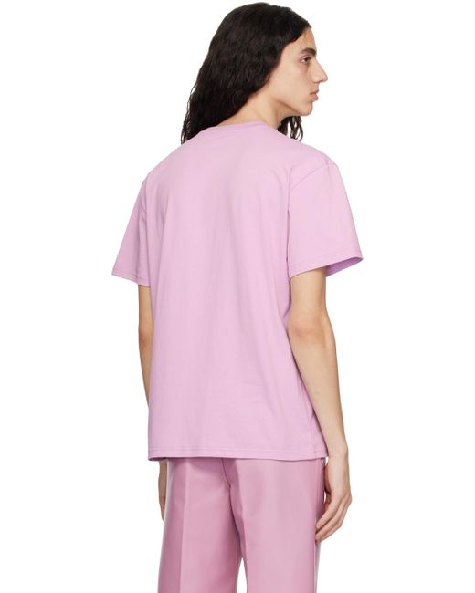 J.W. Anderson Pink Purple Anchor Patch T-shirt for men