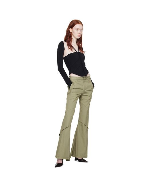 Dion Lee Multicolor Khaki Draped Trousers