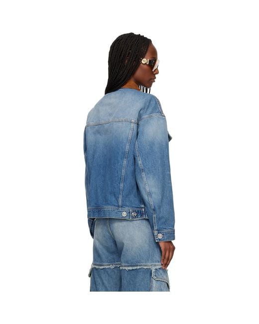 Versace Blue Trucker Denim Jacket