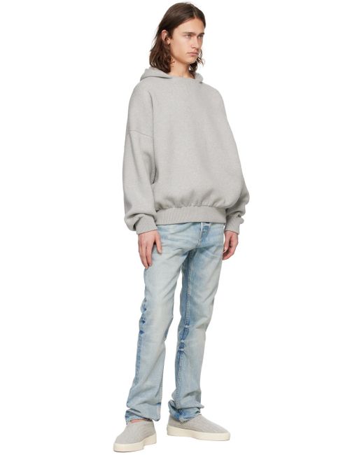 Fear Of God Gray Jacquard Hoodie for men