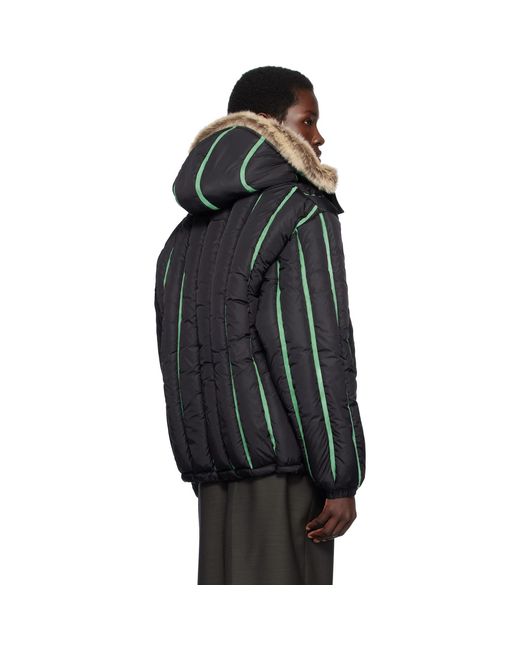 Stanley Raffington Black Quilted Puffer Bomber Jacket