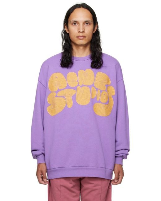 Acne Purple Bubble Sweatshirt for men