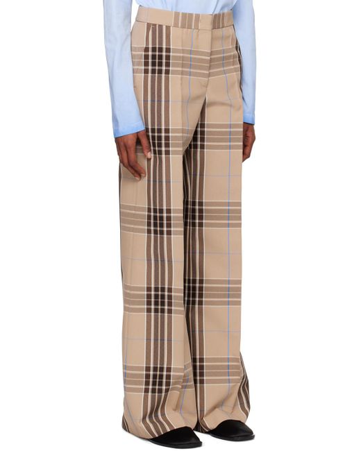 MSGM Natural Check Trousers