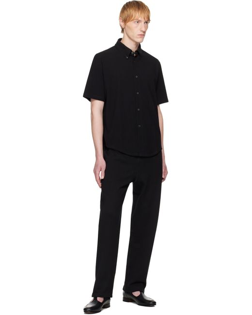 Lady White Co. Black S/S Piqué Button Down Shirt for men