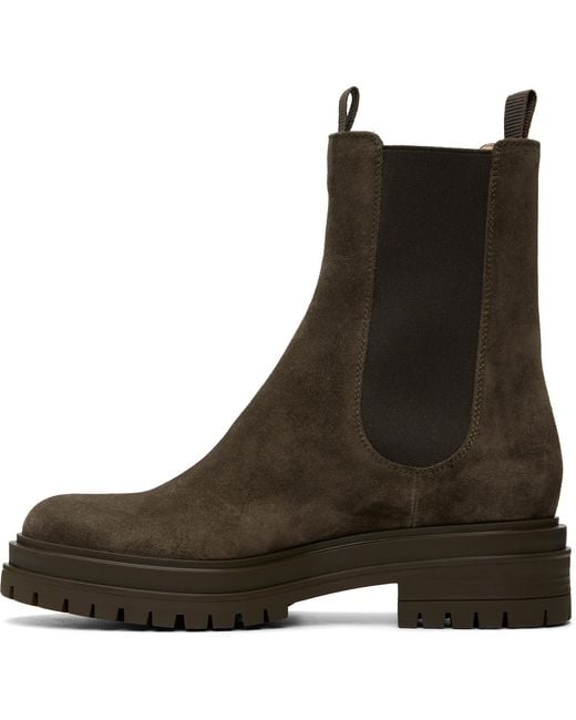 Gianvito Rossi Brown Khaki Chester Boots