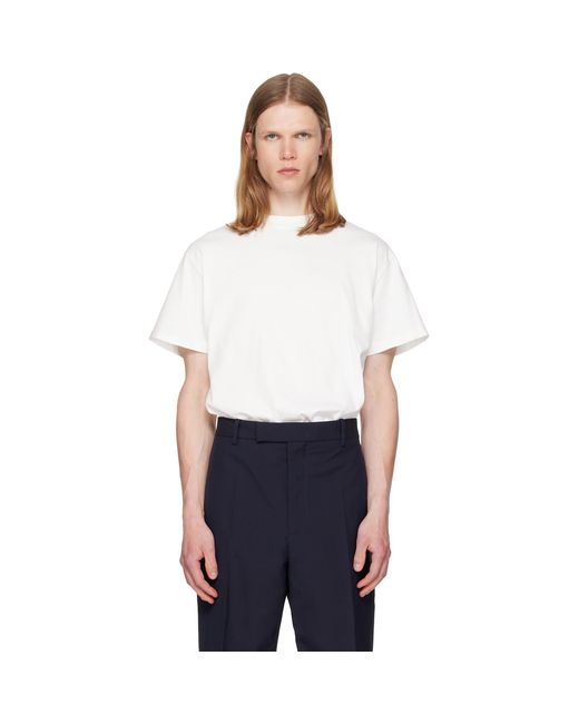 Jil Sander White Three-Pack Crew-Neck T-Shirts for men