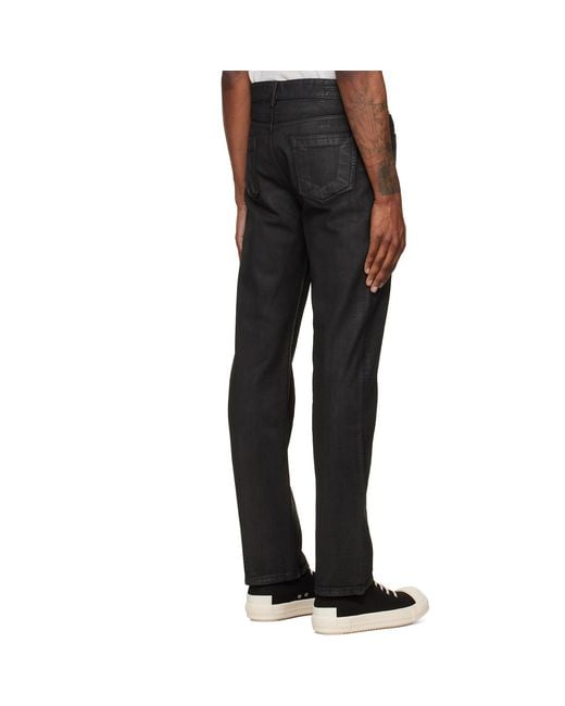 Rick Owens Black Tower Fog Cut Jeans for men