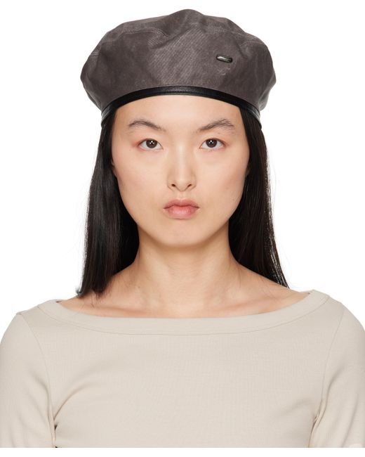 Our Legacy Gray Nylon Beret